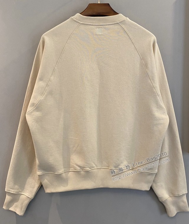 Ami專櫃2023FW新款愛心刺繡插肩圓領衛衣 男女同款 tzy3199